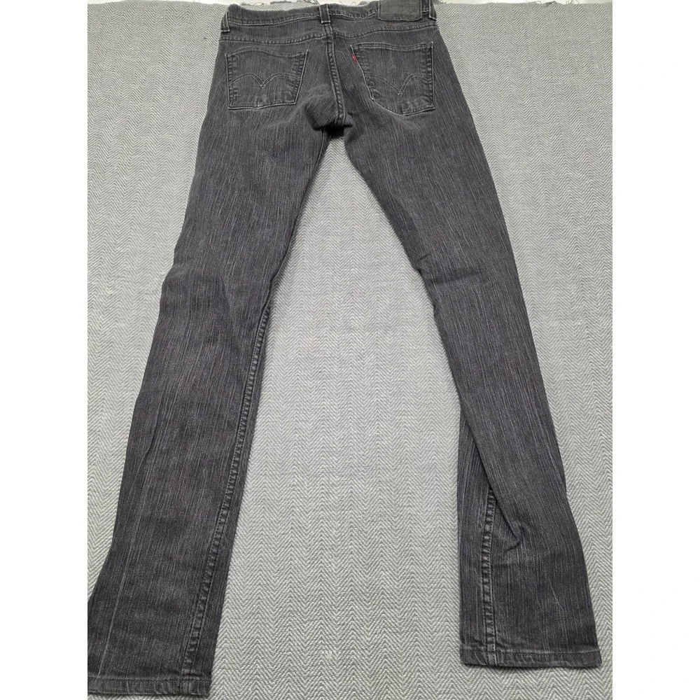 Levis‎ 511 Skinny Jeans Mens 32x34 Faded Black Dark Gray Denim Pants
